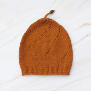 Bonnet au tricot slouchy pixie rouille