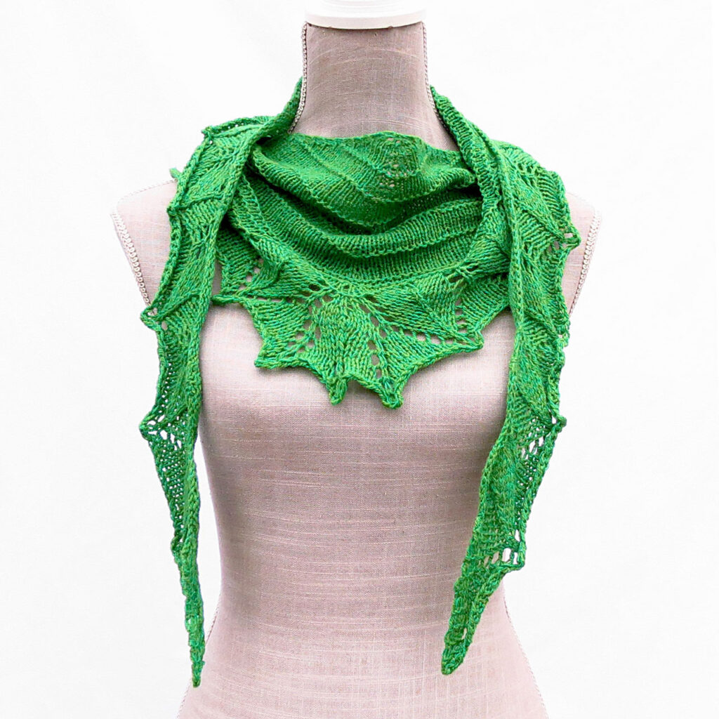 knitted clothes green shawl